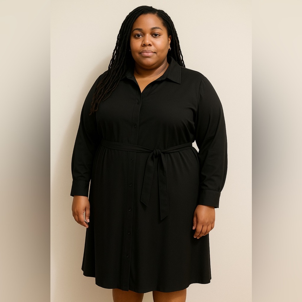 Nordstrom Black V-Neck Blouse